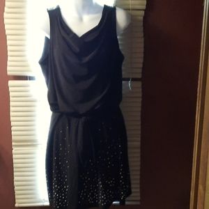 White House Black Market black dress with belt med